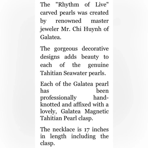 HUGER & Co. Tahitian south sea carved pearl necklace vintage 925 sterling 1934 - Picture 7 of 7